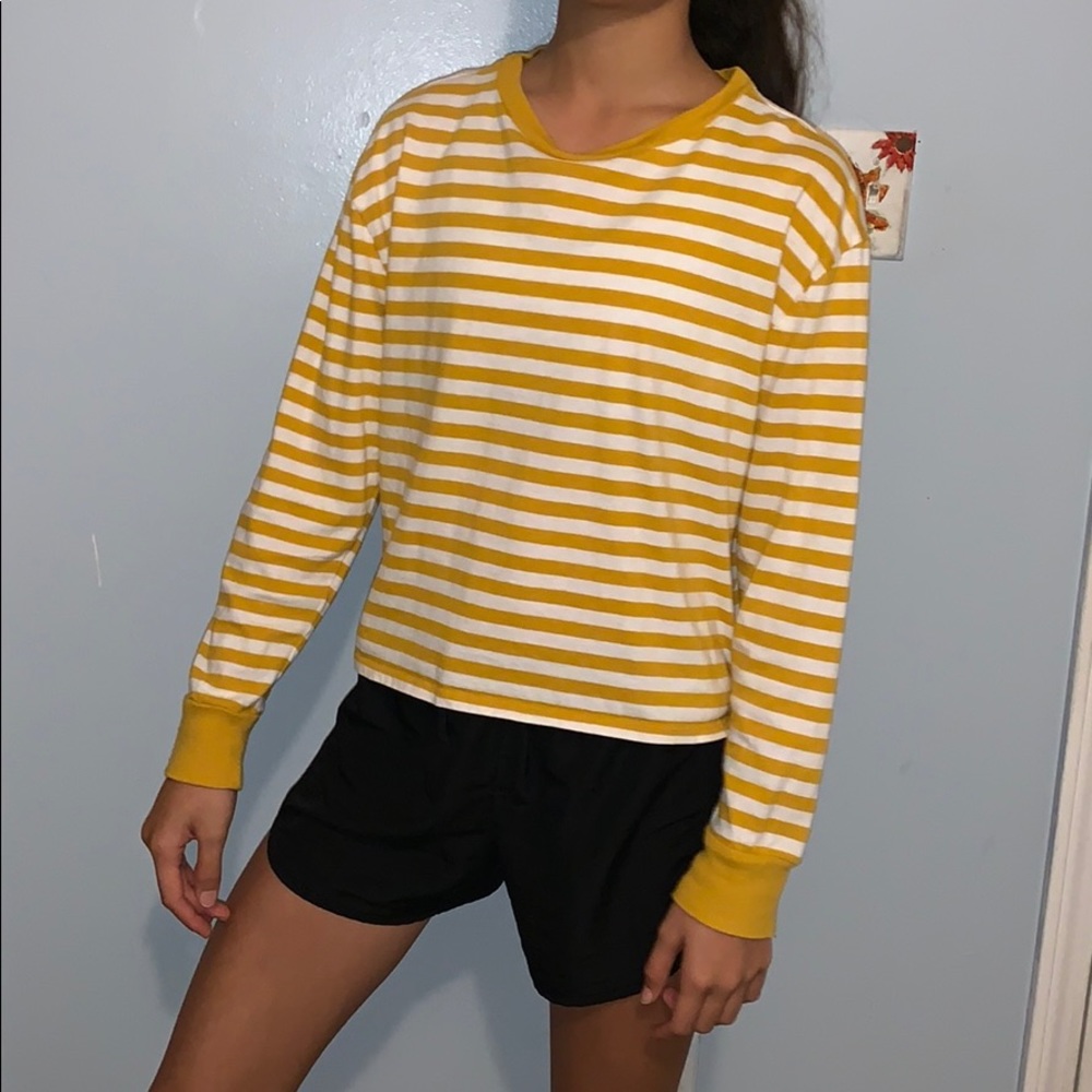 Striped long sleeve top